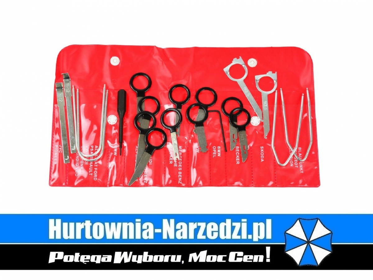 Klucze do demontażu wyjmowania radia 20-el. Geko G02705