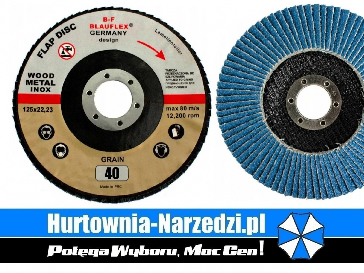 Tarcza Listkowa 125 x 22,23 mm P40 T29 BLAUFLEX
