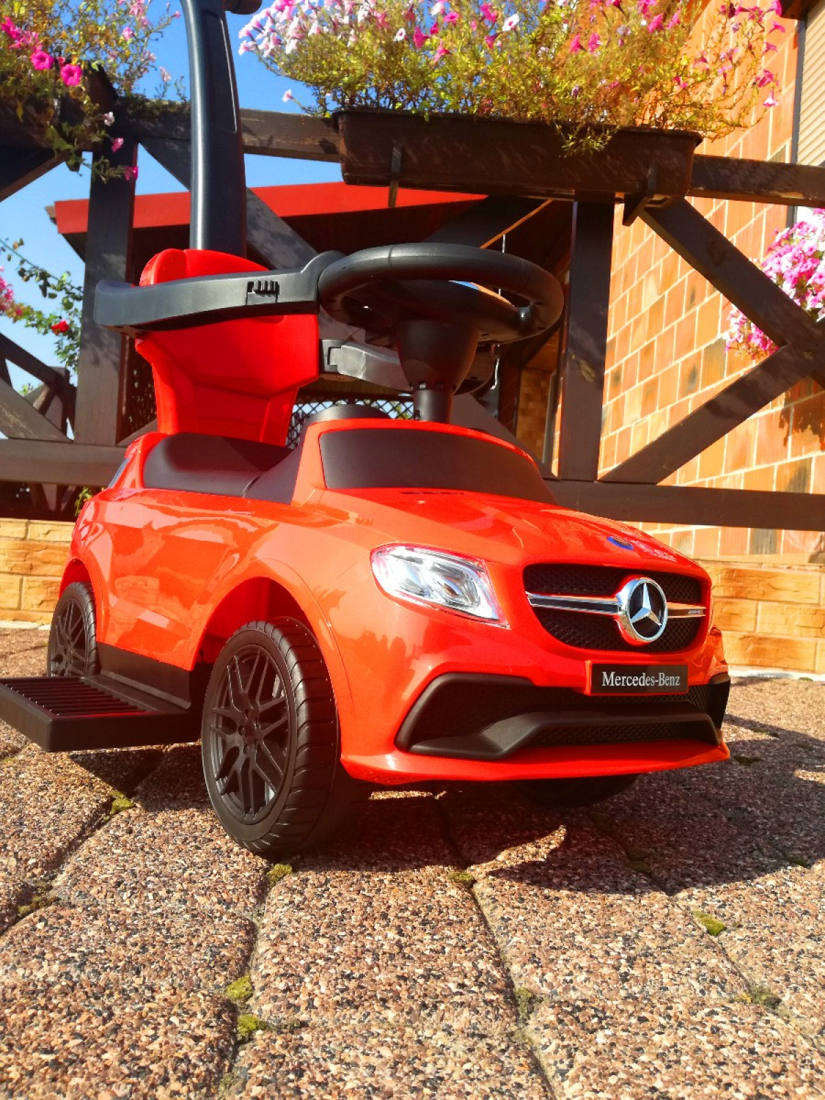 Jeździk z Pchaczem Mercedes 3w1 Czerwony