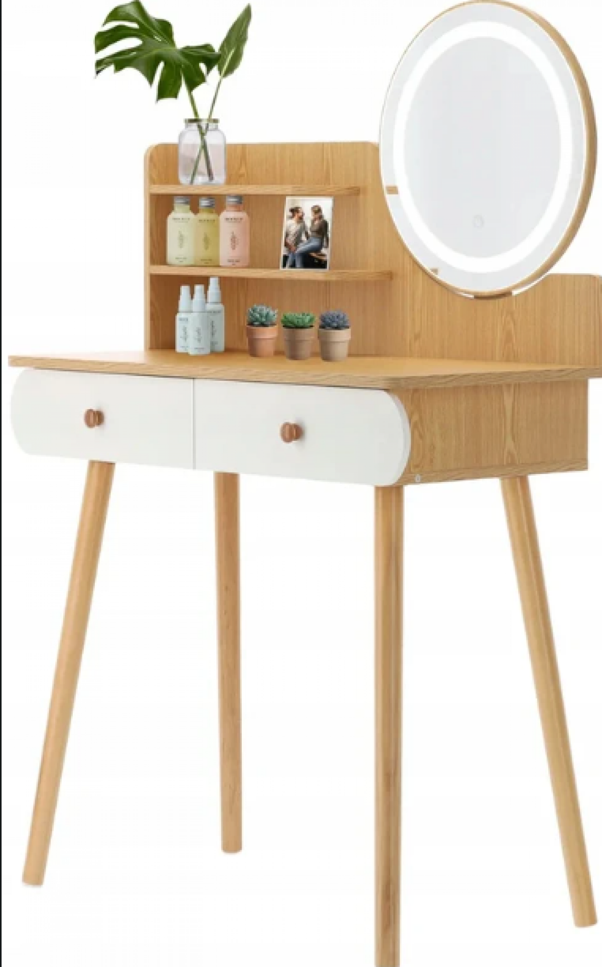 Toaletka kosmetyczna z lustrem LED