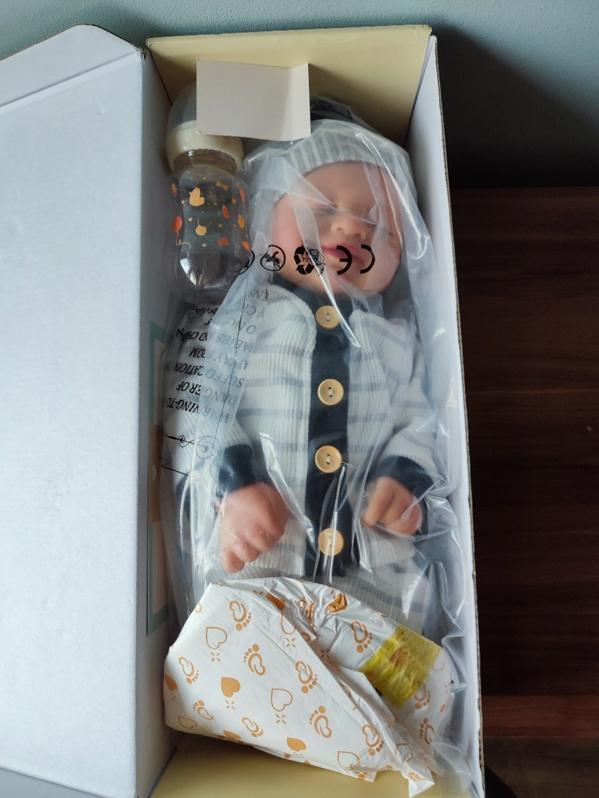 Lalka jak żywa noworodek 43cm Reborn N3E-06