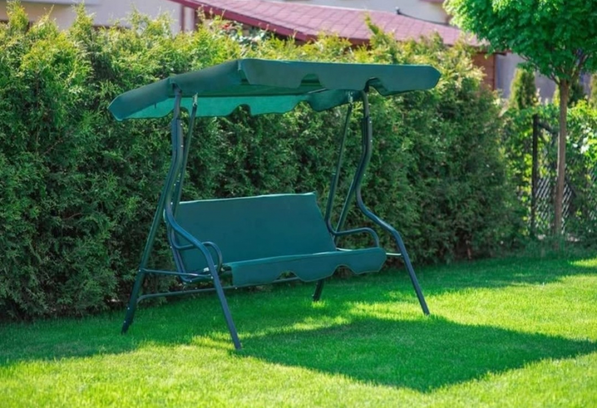 Huśtawka ogrodowa "Relax" dla 3 osób - Zielony
