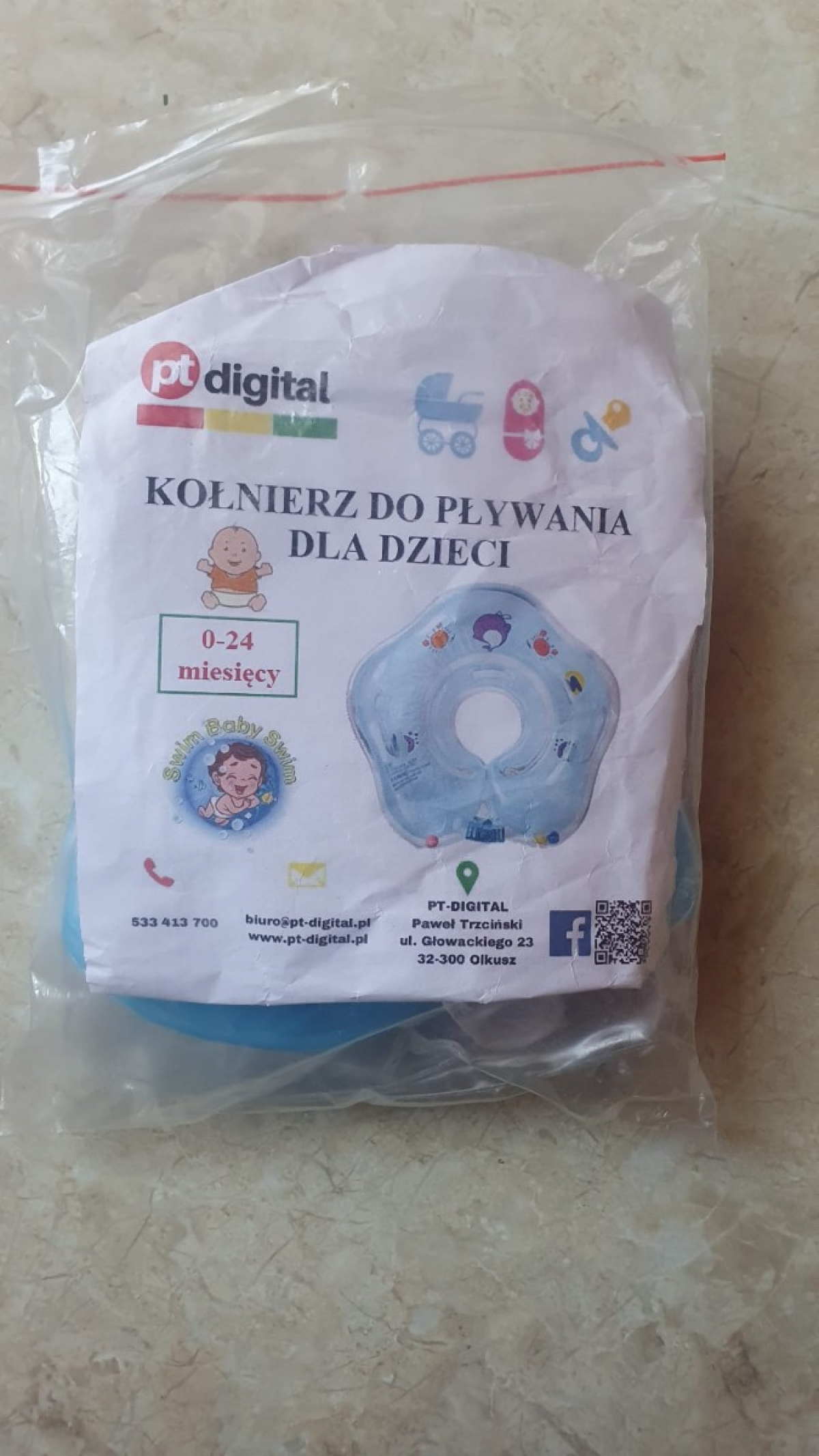 Kołnierz do pływania dla dzieci 0-24 miesięcy