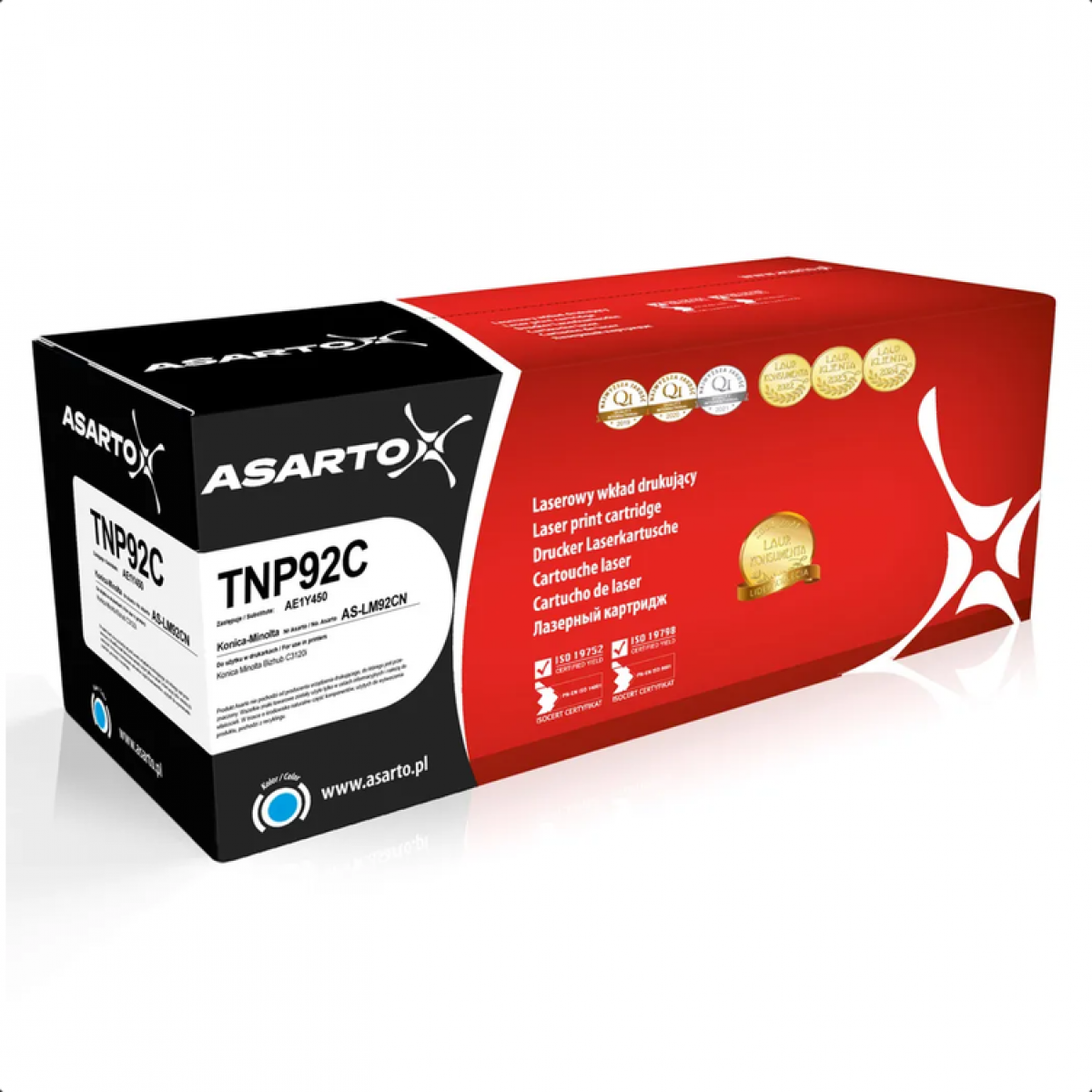 Toner Asarto do Konica-Minolta TNP92C AE1Y450 4000 str cyan bizhub C3120i