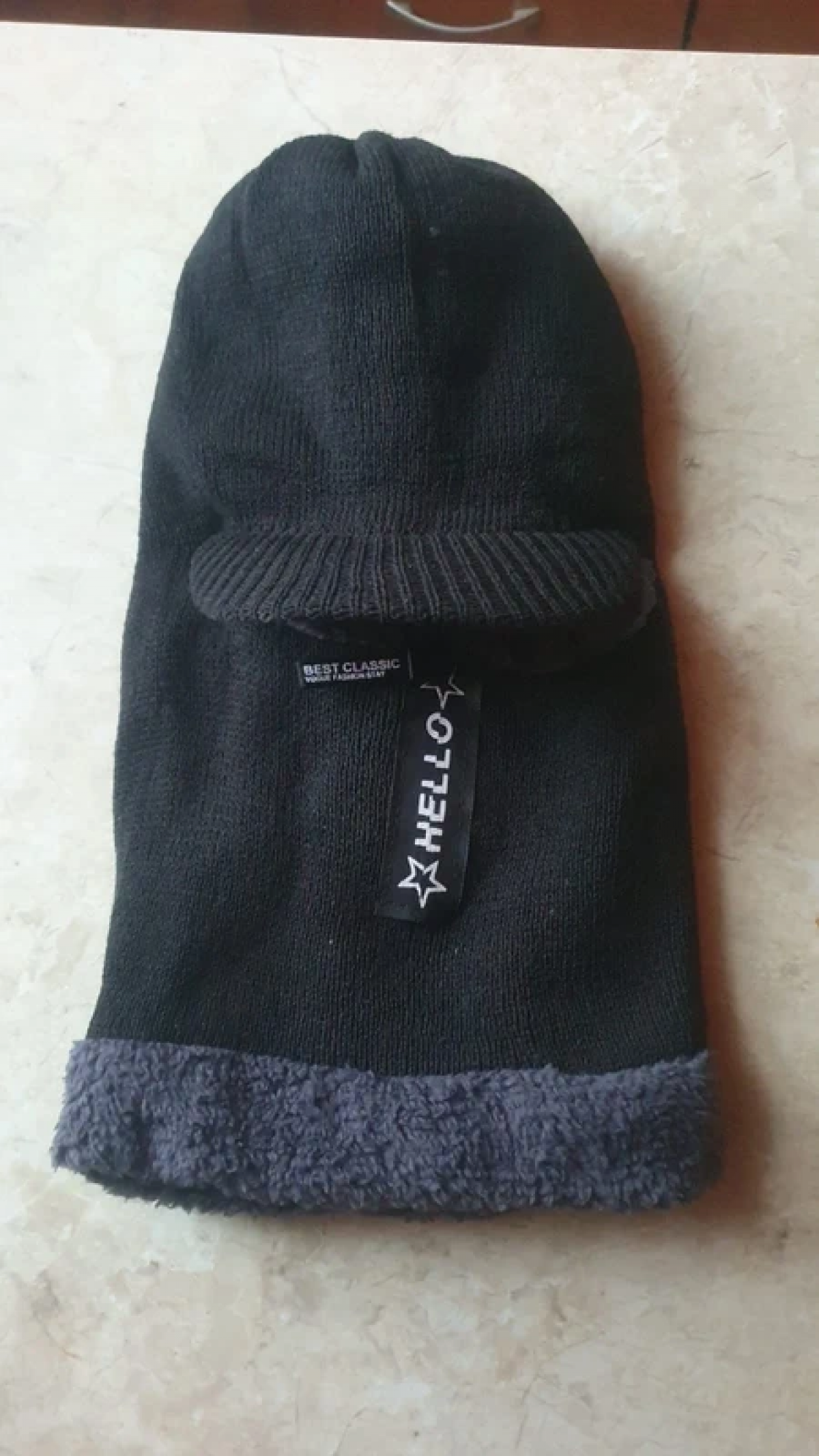 Czapka-kominiarka zimowa z ociepleniem SX-110 Black