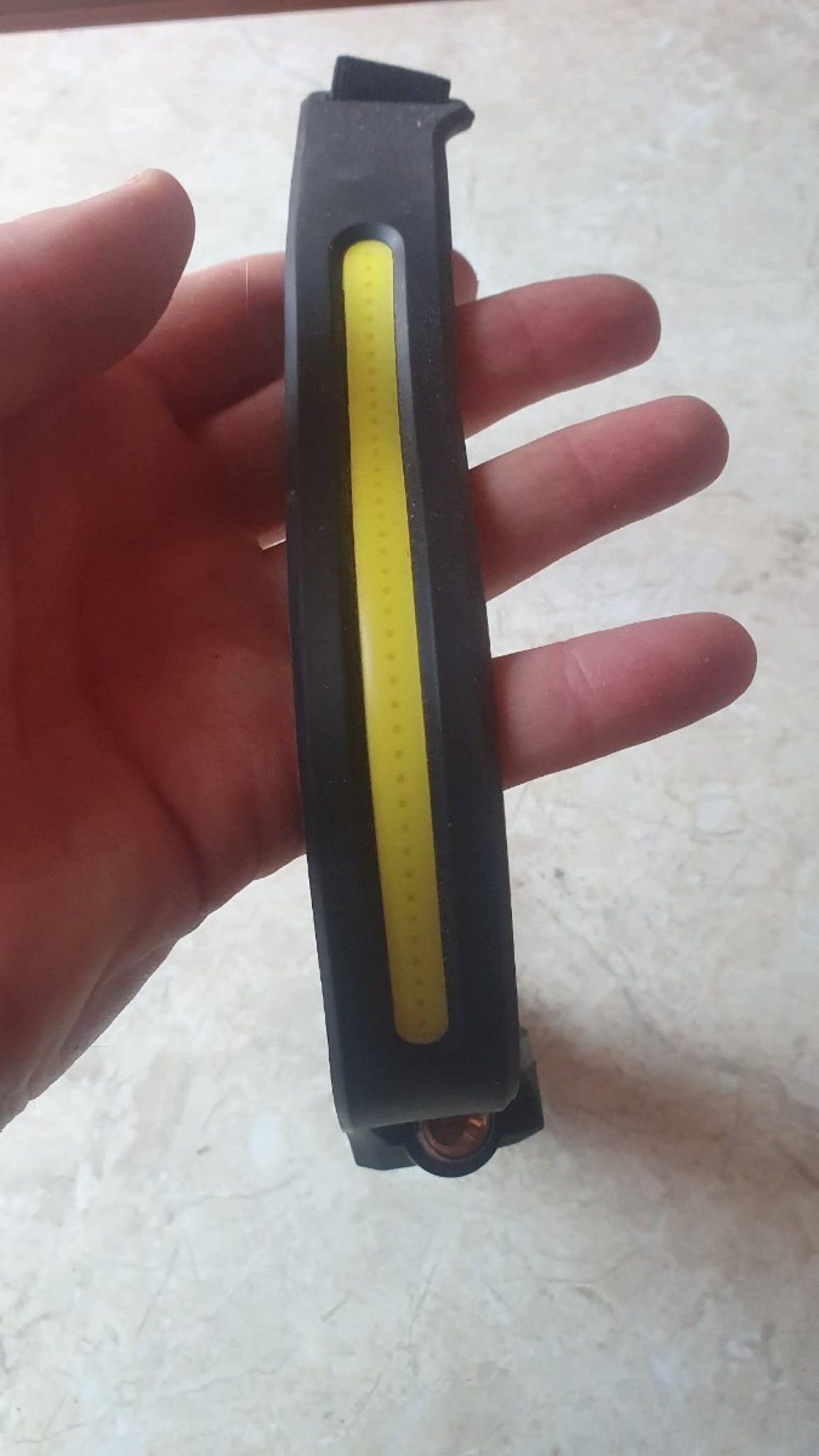 Latarka czołowa LED USB z czujnikiem ruchu, nie działa, używana, 350 lumenów, do naprawy