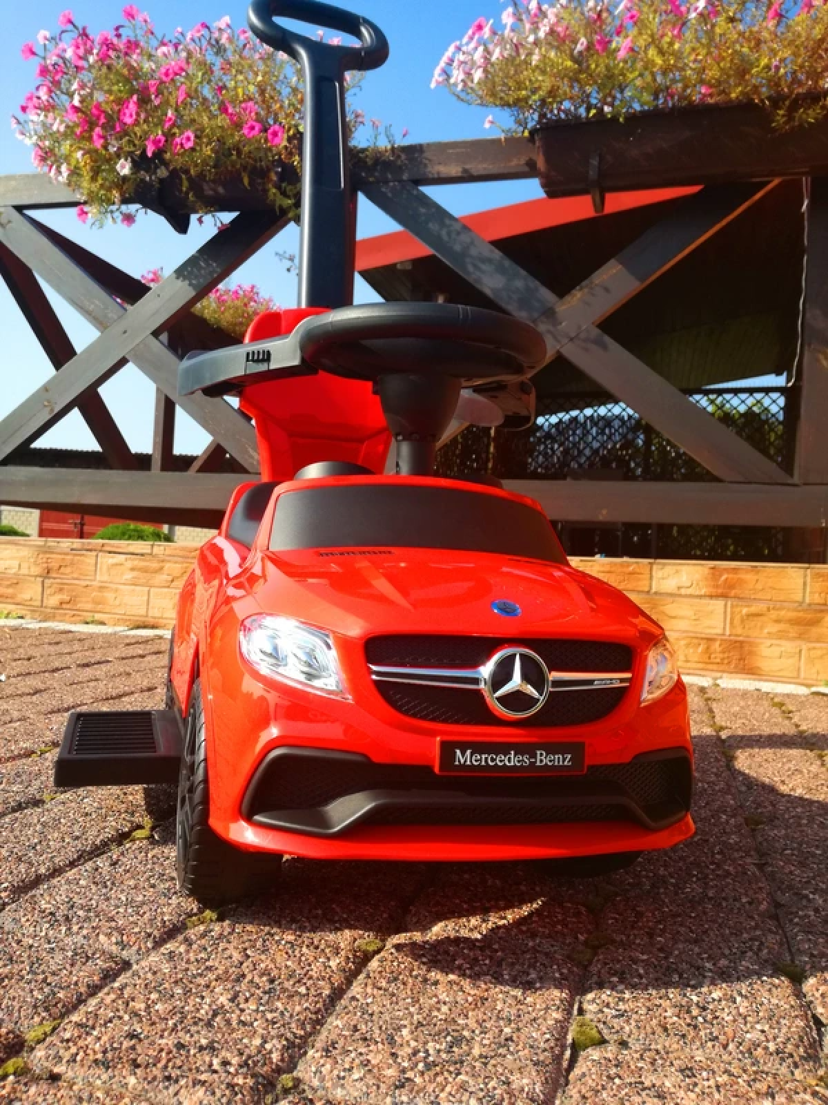 Jeździk z Pchaczem Mercedes 3w1 Czerwony